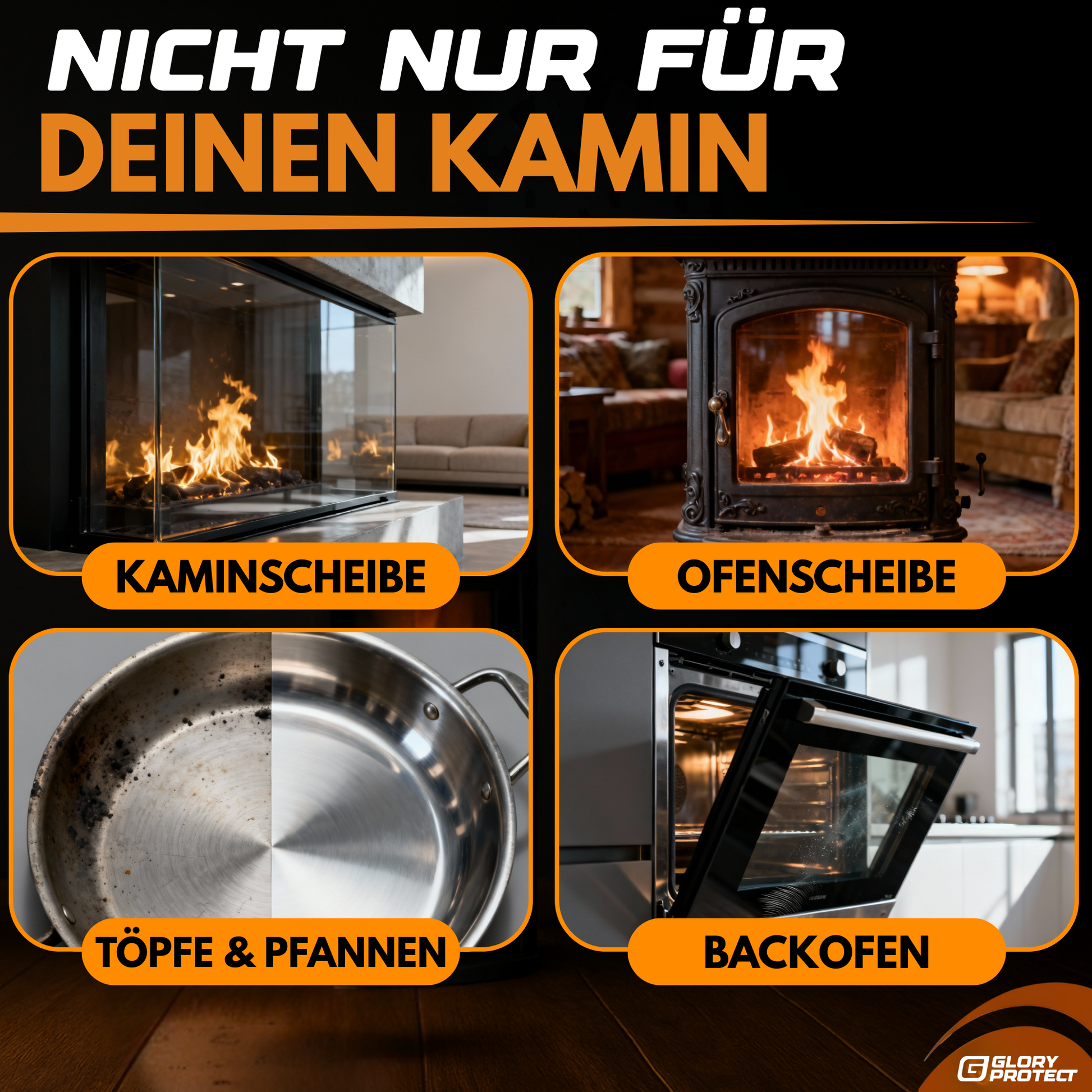 Kaminscheiben-Reiniger RUSS-RITTER Klare Sicht !